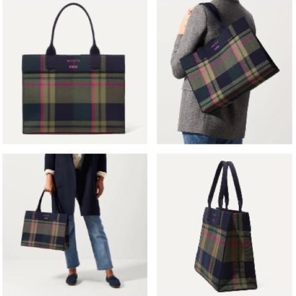 ❌SOLD❌ NEW Rothy’s x FEED Limited Edition Forest Plaid Medium Market Tote